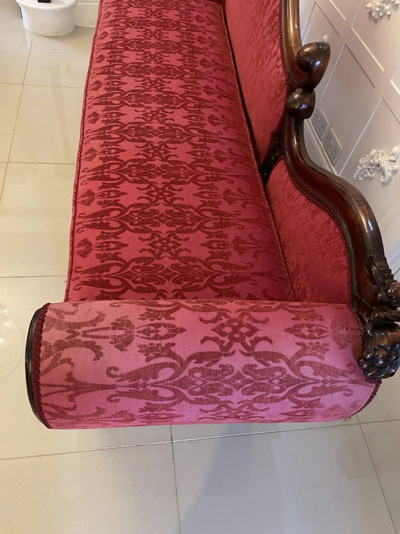 Outstanding Quality Antique Victorian Carved Mahogany Chaise Longue - Image 14